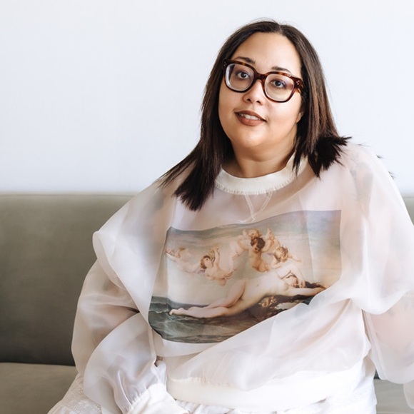 Selkie THE GHOSTED SWEATER IN OATMILK - Picture 2 of 10